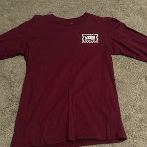 Vans Maroon Long Sleeve Tee